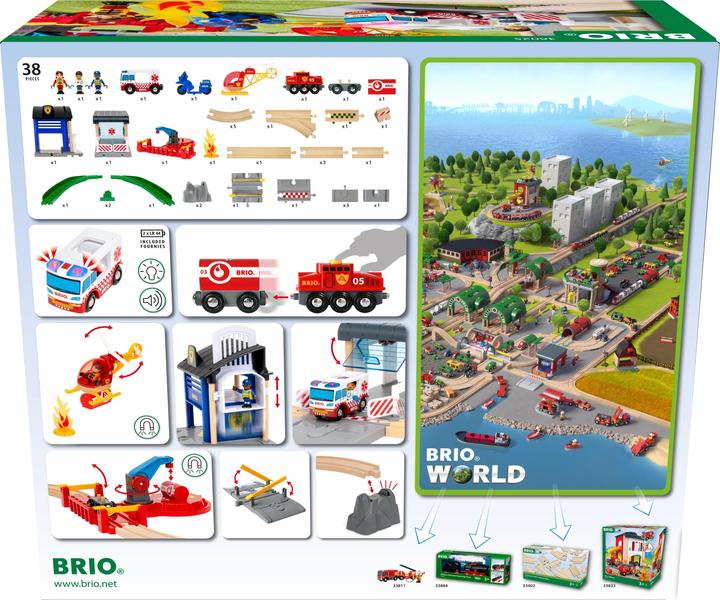 Produktbild Brio Polizei und Feuerwehr Set Deluxe