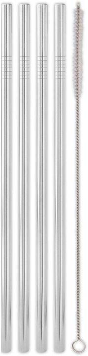Weis Edelstahl-Trinkhalm gerade- Set 4 (4 x)