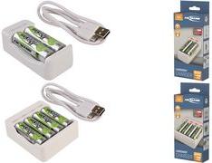 Produktbild Ansmann Ladegerät Basic IV inkl. 4 x AA 1300mAh Akku (1 Stk., AA, 1300 mAh, Akku)