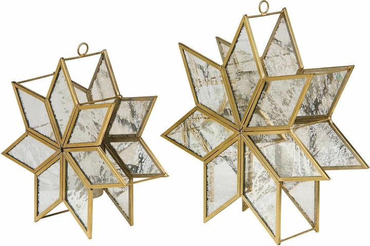 Immagine prodotto Loberon Set di 2 portacandele Zaydan oro/argento (23 x 22 x 6 cm)