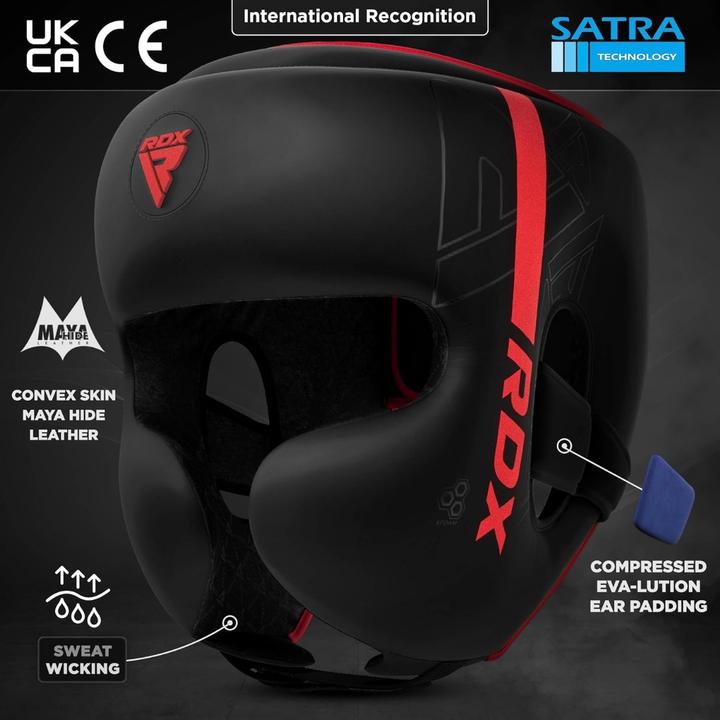 Actual product image Rdx Head Guard F6 Matte Red-L (L)