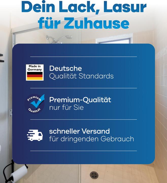 Produktbild Plid Fliesenlack 2,25l Cremeweiss glänzend, für ca. 23m² / Fliesenfarbe Lack Küche/Bad (Cremeweiss, 2.25 l)