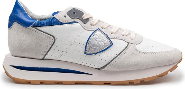 Philippe Model sneakers tropez in perforated leather color gray/bluette