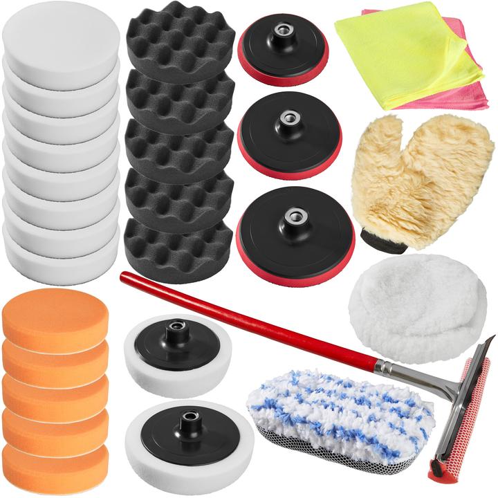 tectake Polierschwamm-Set