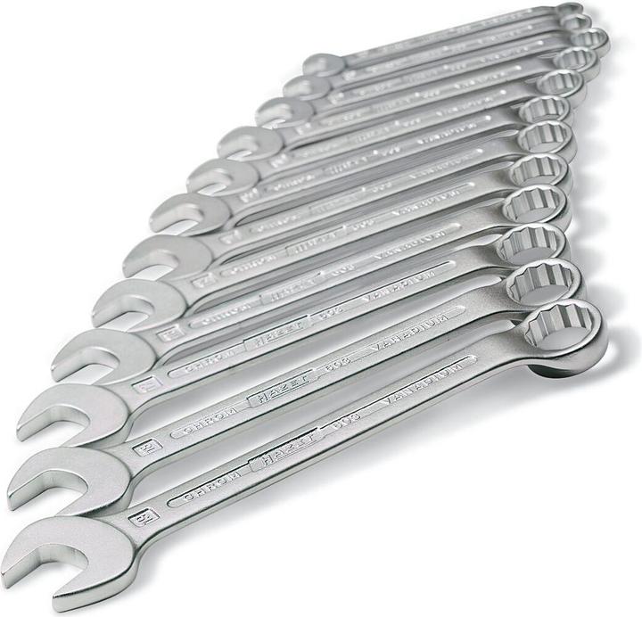 Produktbild HAZET Ring-Maulschlüssel Satz 603/17N ∙ Aussen Doppel-Sechskant Profil ∙ 7 - 27 ∙ Anzahl Werkzeuge: … (7 mm, 8 mm, 9 mm, 10 mm, 11 mm, 12 mm, 13 mm, 14 mm, 15 mm, 16 mm, 17 mm, 18 mm, 19 mm, 21 mm, 22 mm, 24 mm, 27 mm)