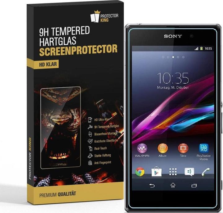 Actual product image Protectorking 3x real tempered 9H armoured glass 3D CLEAR (1 Piece, Sony Xperia Z1 Compact)