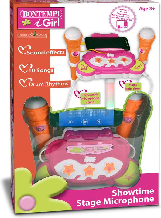 Image du produit Bontempi Microphone de scène rose