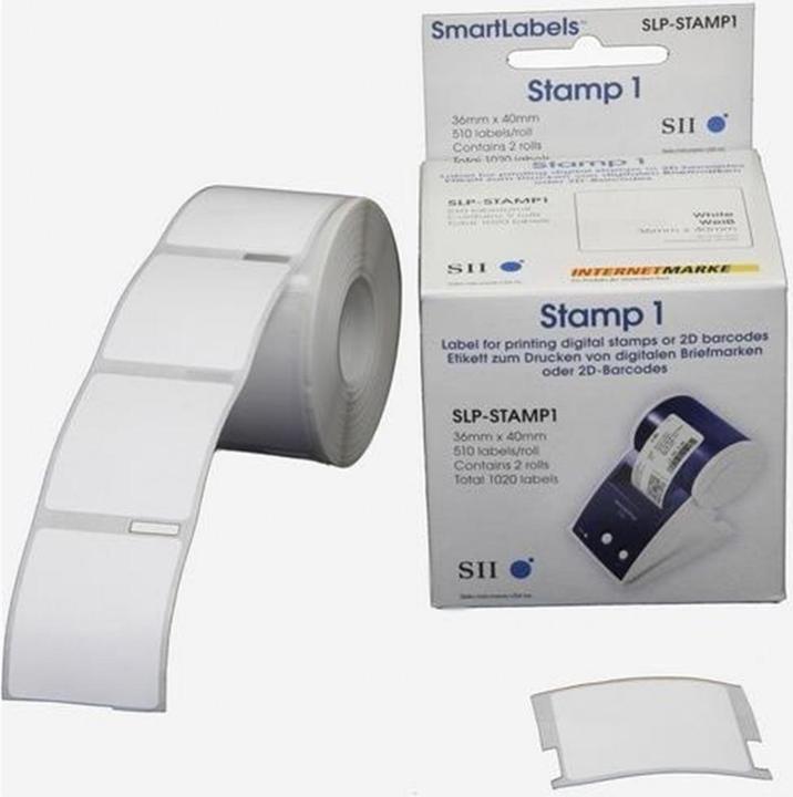 Immagine prodotto Seiko SLP-Stamp1 etichette per timbri, 2 rotoli di 510 etichette ciascuno