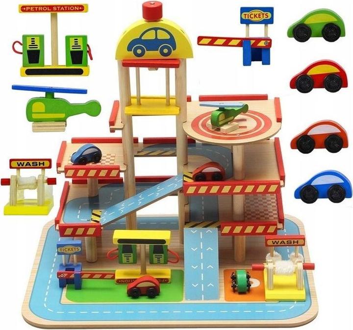 Produktbild Kruzzel Garage mit Parkplätzen - Holz