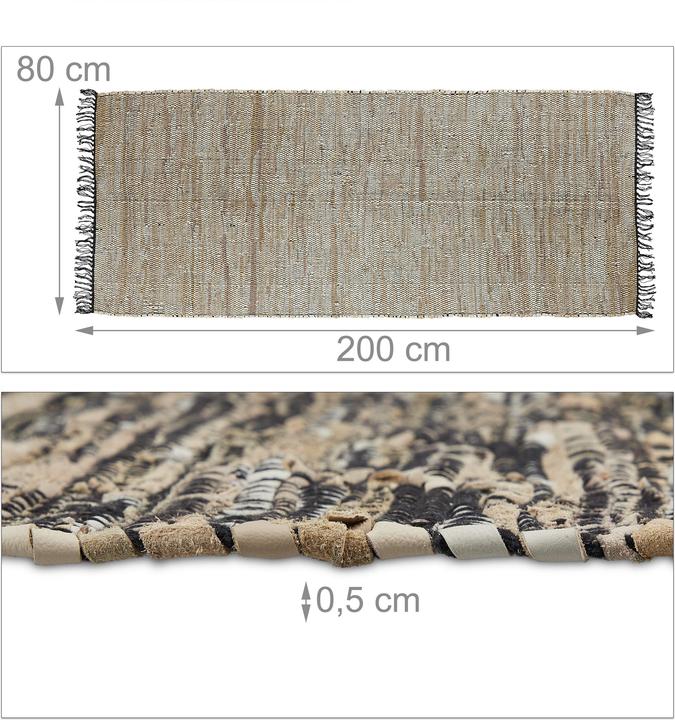 Produktbild Relaxdays Flickenteppich (80 x 200 x 0.5 cm)