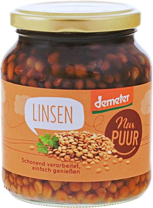 Nur PUUR Lenticchie in barattolo Demeter (360 g)