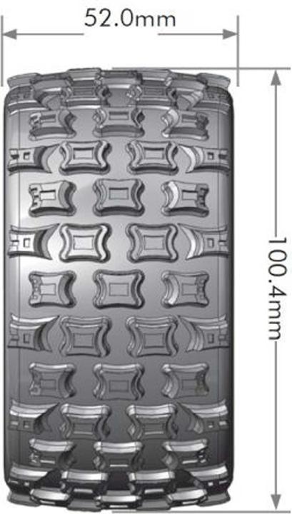 Produktbild Louise st-jumbo soft inkl. felgen schwarz 1/2 offset 12mm stadium truck 2,8 (2)