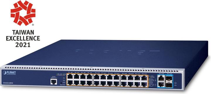 Immagine prodotto Planet L3 24 porte GE 802.3bt PoE GS-6322-24P4X (24 Porti)