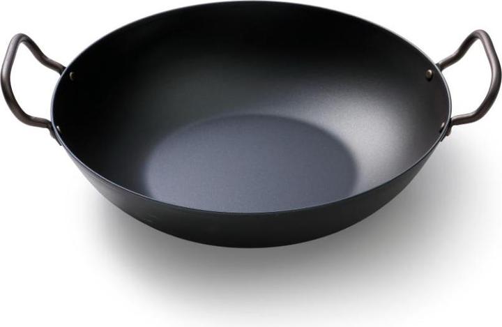Immagine prodotto Skottsberg Wadjan in acciaio al carbonio, diametro 34 cm, 2 manici (34 cm, Wok, Acciaio al carbonio)