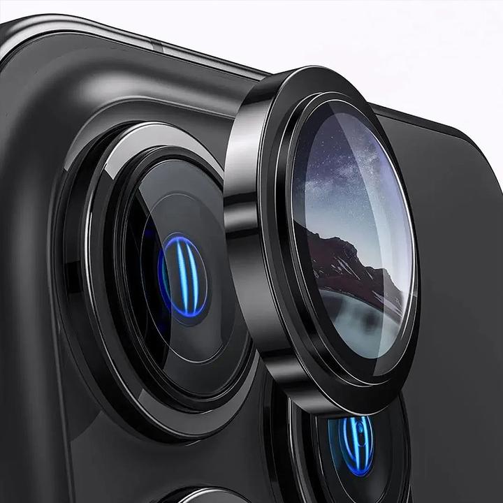 Actual product image Mx. Moox iPhone 15 Pro / 15 Pro Max - Tempered Glass / Panzerglas Rückkamera - schwarz einzeln (1 Piece, Apple iPhone 15 Pro Max, Apple iPhone 15 Pro)
