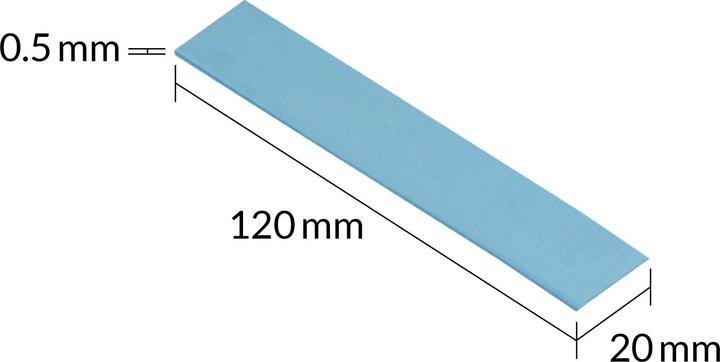 Image du produit Arctic TP-3 (120x20mm, t:0.5mm) Pack de 4pcs (0.50 mm, 6 W/m K)