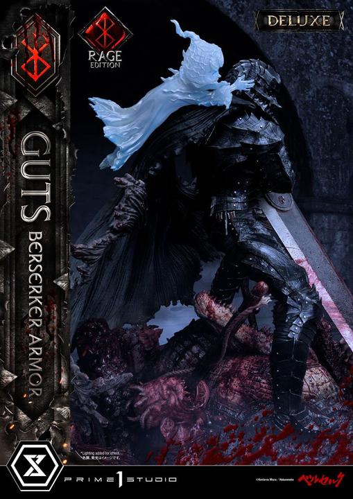 Actual product image Prime 1 Studio Berserk statuette 1/4 Guts Berserker Armor Rage Edition Deluxe Version 67 cm