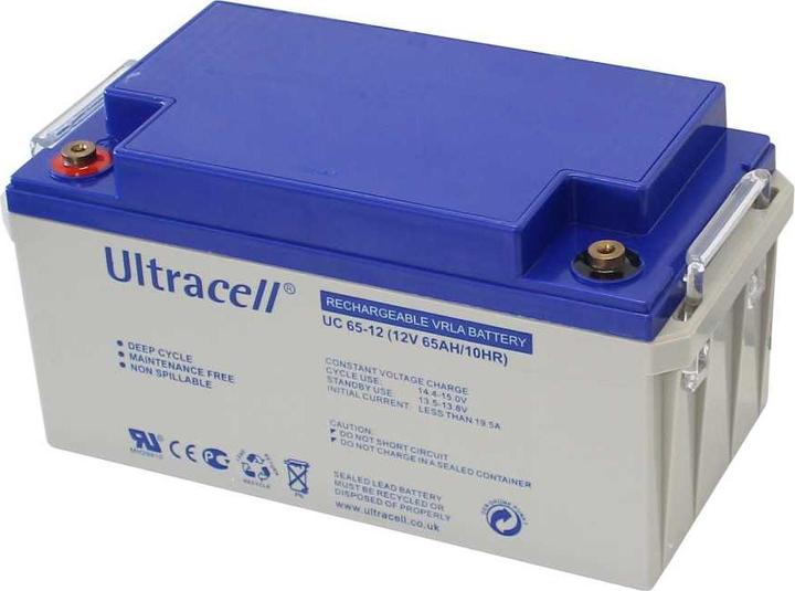 Produktbild Ultracell UC65-12 12V 65Ah zyklenfest Bleiakku AGM Blei Gel Akku (12 V, 65 Ah)