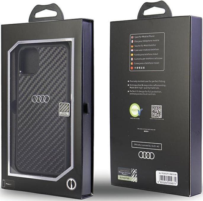 Produktbild Audi Carbon Fiber iPhone 11 / Xr 6.1" czarny/black hardcase AU-TPUPCIP11-R8/D2-BK (Apple iPhone 11)