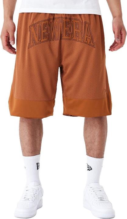 Actual product image New Era Overized Mesh Basketball Shorts earth brown - S (S)