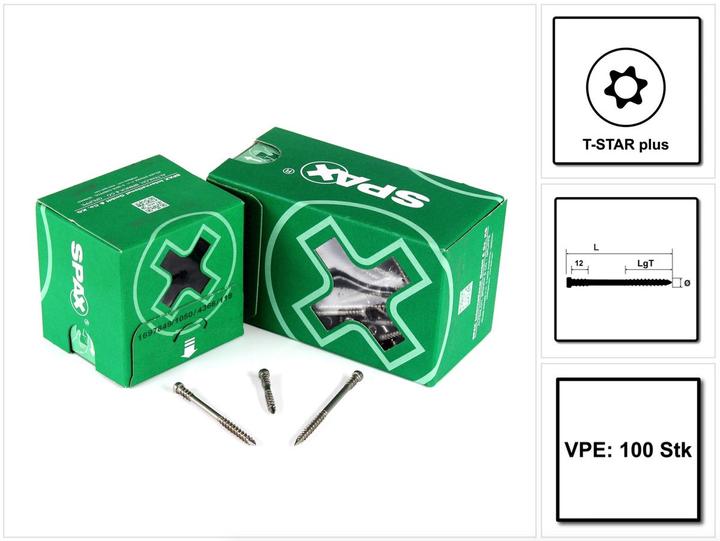Image du produit Spax Vis autotaraudeuses -D A2 (100 Vis par pièce)