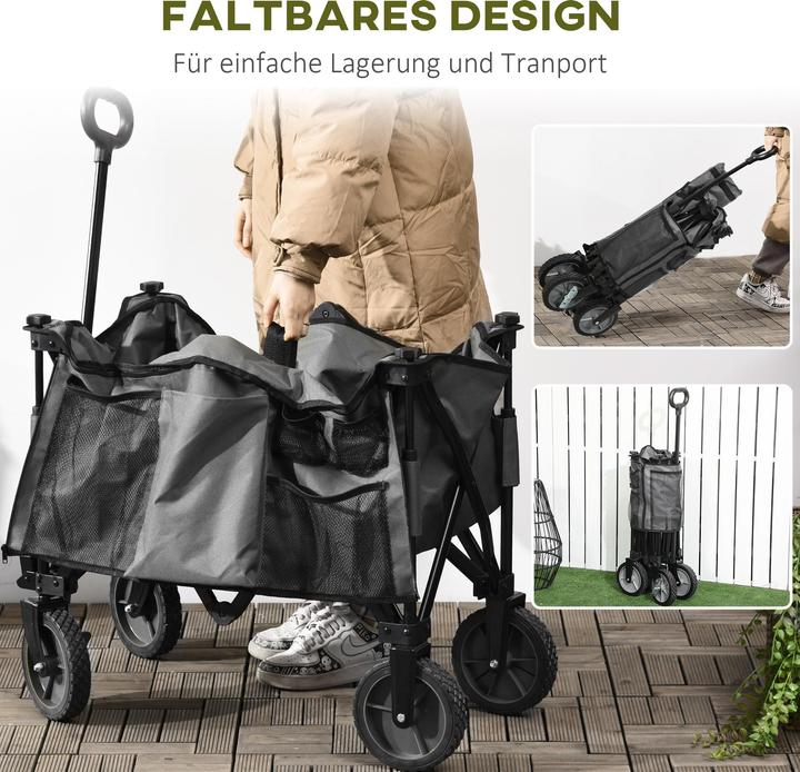 Image du produit Outsunny Chariot à bras avec poches latérales