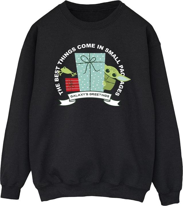 Actual product image Star Wars Mens The Mandalorian Galaxy's Greetings Sweatshirt (5XL)
