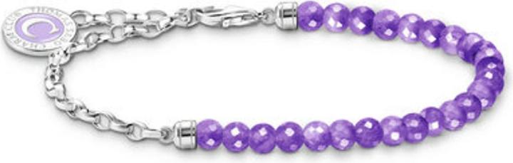 Actual product image Thomas Sabo Member Charm Bracelet with Links and Imitation Amethyst Silver (19 cm, Enamel, 925 silver)