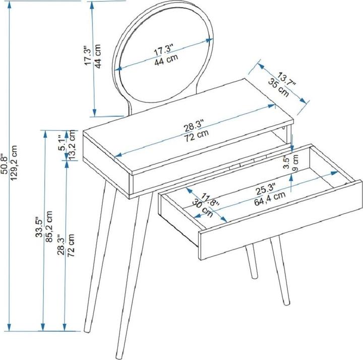 Image du produit Kalune Design Rowen (72 x 129.5 x 35 cm)