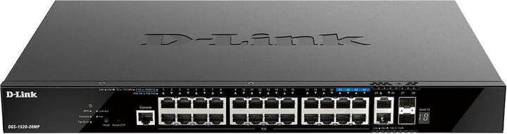 D-Link Switch 440mm DGS-1520-28MP 2*SFP+/2*XE/20*GE PoE retail (20 Ports)