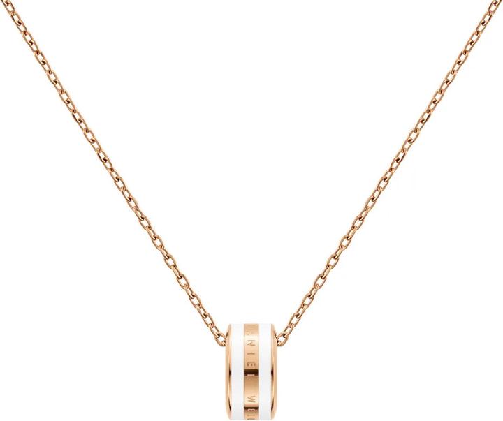Daniel Wellington Emalie Halskette Rose Gold White (Edelstahl, Emaille)