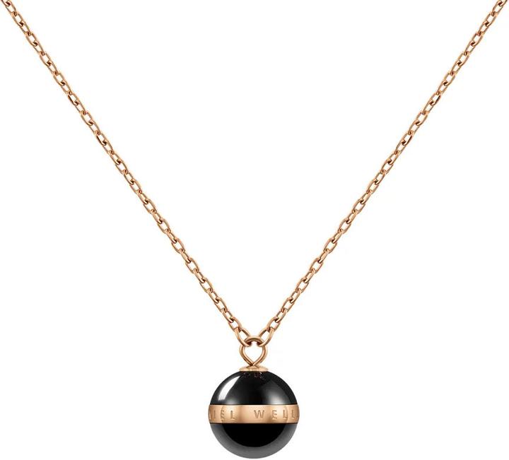 Daniel Wellington Aspiration Collier Rose Or Noir (Acier inoxydable, Émail)