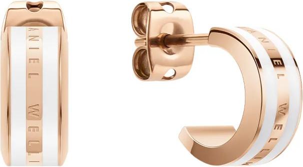 Daniel Wellington Emalie Ohrstecker Rose Gold White (Edelstahl, Emaille)