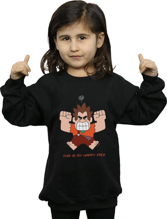 Actual product image Disney Girls Wreck It Ralph Happy Face Sweatshirt (140, 146)