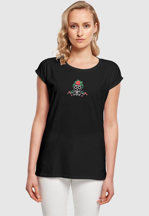 Actual product image Merchcode Ladies Frida Kahlo - Death Extended Shoulder Tee - 118137 (L)