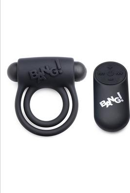 Actual product image XR Brands Silicone Cock Ring & Bullet with Remote Control (7.70 cm)