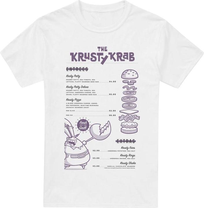 Image du produit Spongebob Squarepants - T-shirt KRUSTY KRAB MENU - Homme (M)