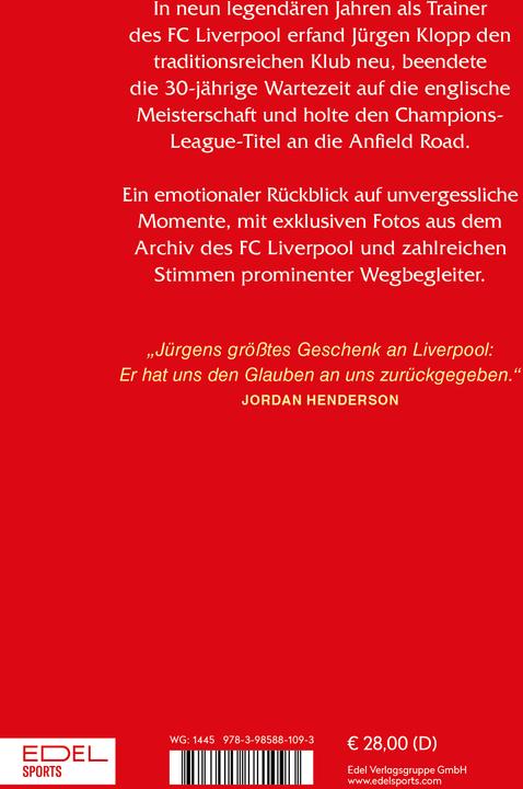 Image du produit Jürgen Klopp - Die Ära FC Liverpool. Das offizielle und autorisierte Buch über die Zeit an der (Allemand, Liverpool, 2024)