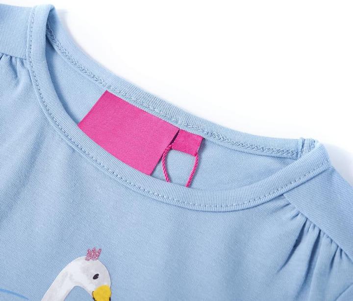 Actual product image VidaXL Children's long-sleeved shirt light blue 104,Material: 95 % cotton. 5 (104)