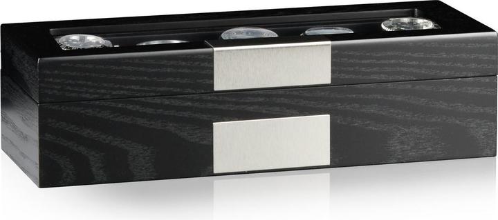 Produktbild Heisse & Söhne Uhrenbox Monteray 5 Esche - Schwarz Seidenmatt
