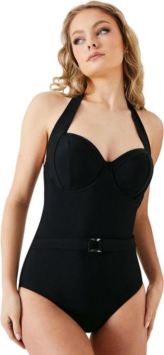 Actual product image Universal Textiles Womens/Ladies Belted Tummy Control One Piece Swimsuit (70 F)
