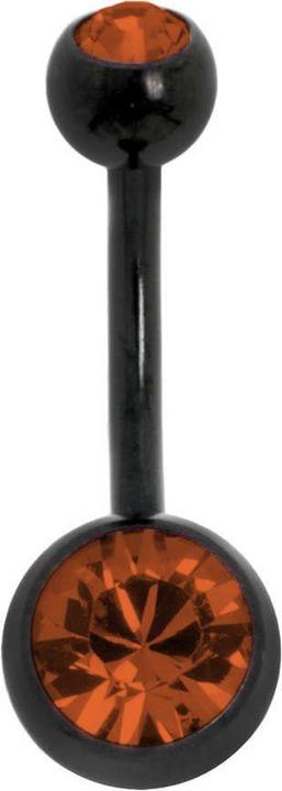 Produktbild Bijouteria Bauchpiercing (Kristall, PVD Beschichtung (schwarz), Titan)