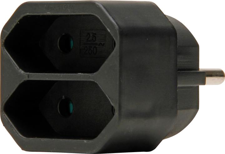 Actual product image Kopp Eurokopp double plug black (CEE 7/16, 2 x)