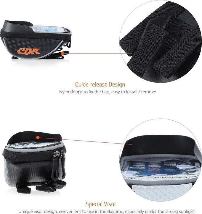 Image du produit CBR Support de smartphone pour vélo/vélo, résistant à l'eau 5,5 pouces
