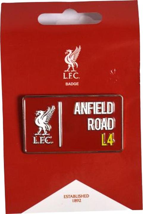 Actual product image Score Draw Anfield Road L4 Pin Badge