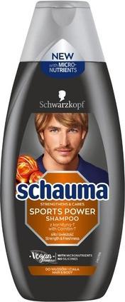 Produktbild Schwarzkopf Schauma - Sports Power Shampoo Strengthening Shampoo For Washing Hair And Body 400Ml (400 ml, Flüssiges Shampoo)