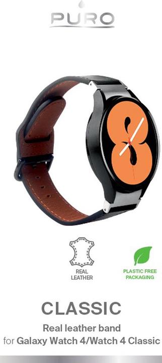 Immagine prodotto Puro Bracciale in pelle Classic per Galay Watch4 / Watch 4 classic, nero (In plastica)