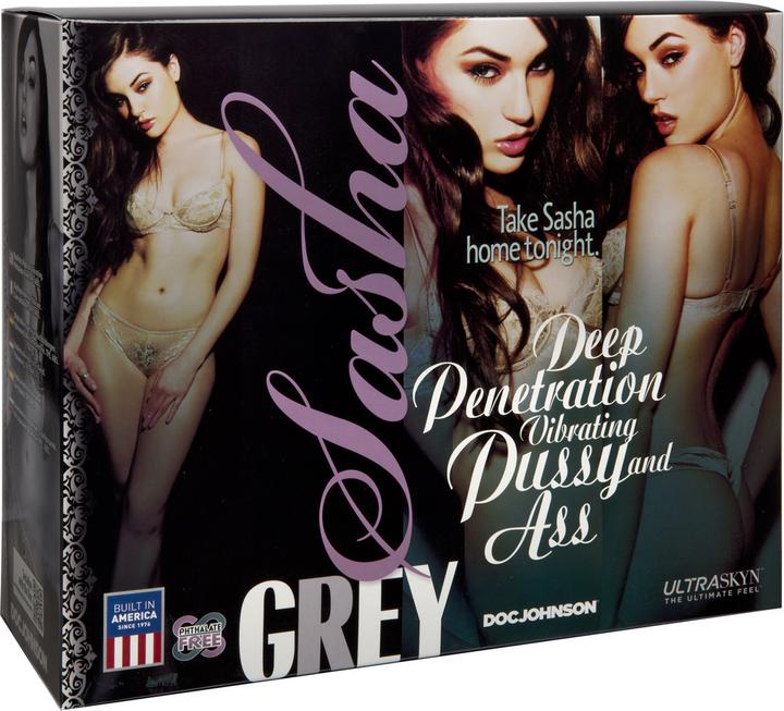Actual product image Doc Johnson Sasha Grey - Deep Penetration Vibrating Pussy and Ass