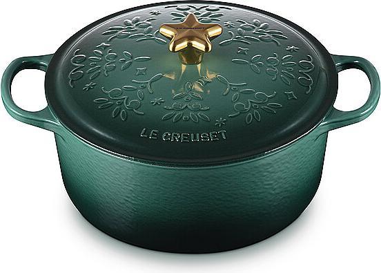 Produktbild Le Creuset Bräter Weihnachten nachtblau (24 cm, Bräter + Schmortopf, Gusseisen)