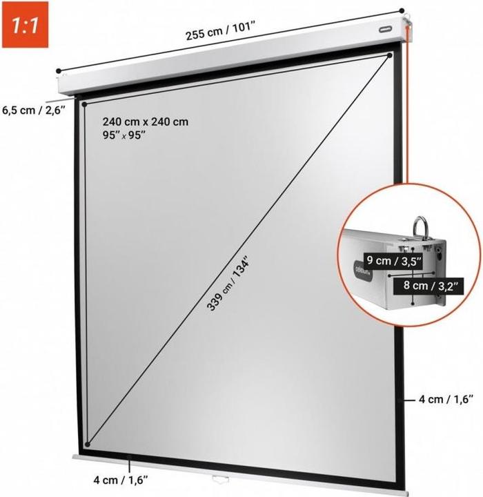 Image du produit Celexon Ecran enroulable Professional Plus 300x225 cm 4:3 (122.83", 4:3)